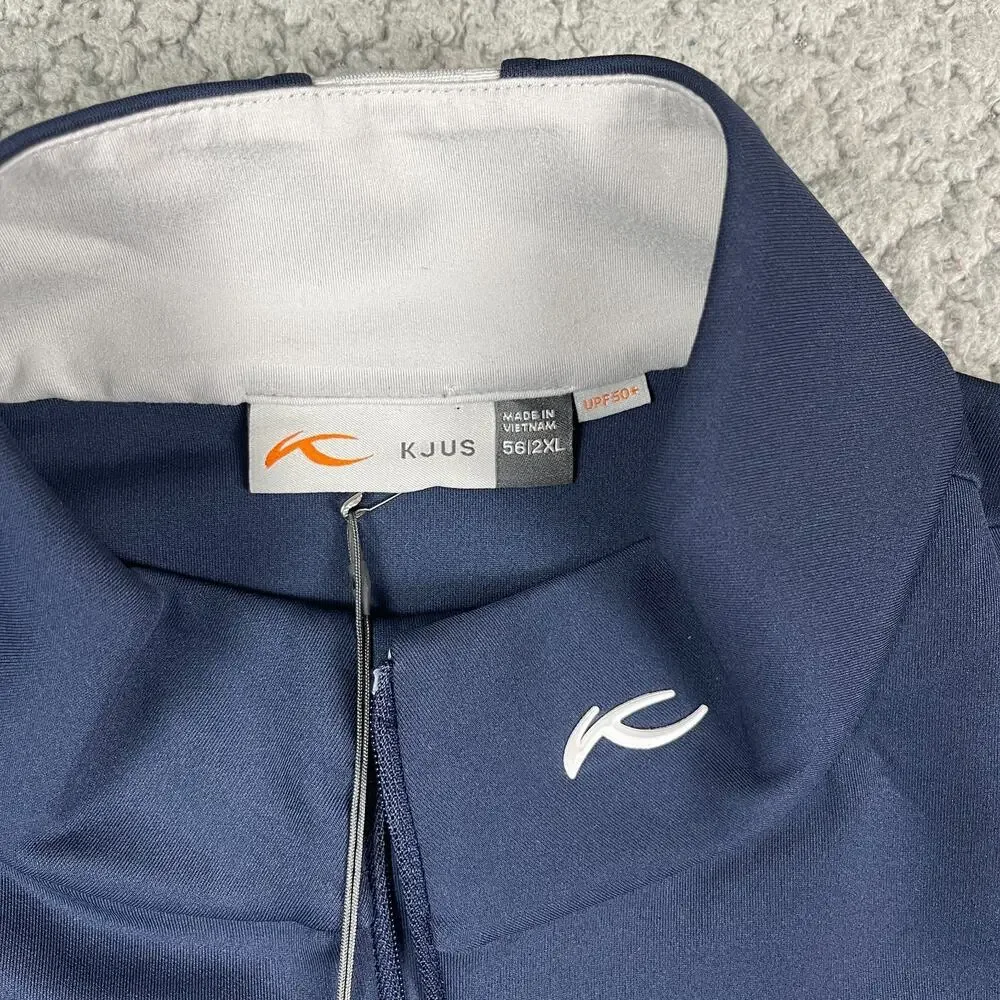 KJUS Damian Vest Navy Blue Mens 2XL 56 Lightweight Stretch Atlanta Active New - Picture 2 of 9